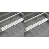 vidaXL Drain de douche lin&eacute;aire 2 pcs Vague 830x140mm Acier inoxydable