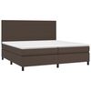 vidaXL Sommier &agrave; lattes de lit avec matelas Marron 200x200 cm