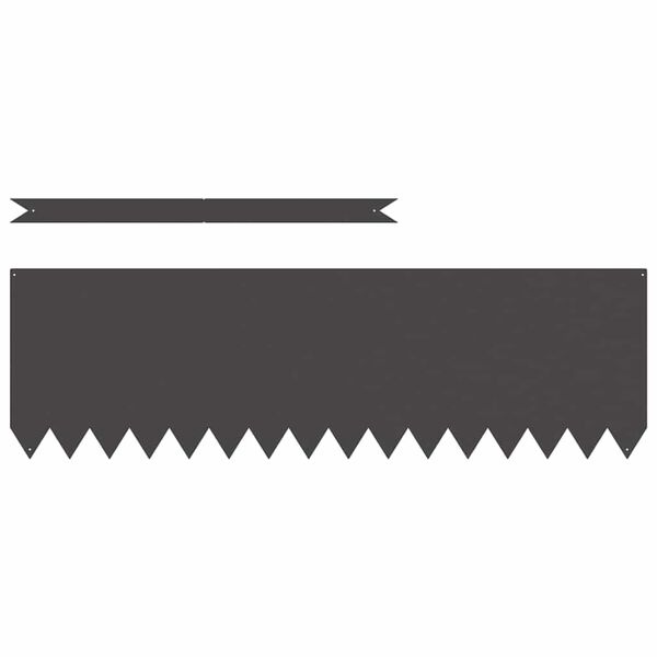 vidaXL Bordure de Pelouse 30 pcs Noir 100 x 0.05 x 20 cm