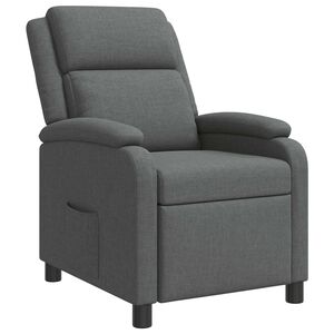 vidaXL Fauteuil inclinable Gris fonc&eacute; Tissu