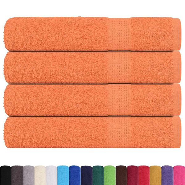 vidaXL Serviettes FROGN 4 pcs orange 100x200 cm 360 g/m&sup2;