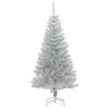 vidaXL Sapin de No&euml;l avec 150 LED avec support Argent 150 cm PET