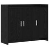 vidaXL Buffet Ch&ecirc;ne noir 98,5 x 33 x 80 cm Bois d'ing&eacute;nierie