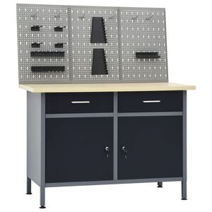 vidaXL &Eacute;tabli avec 3 panneaux muraux