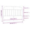 vidaXL T&ecirc;te de lit m&eacute;tal noir 140 cm