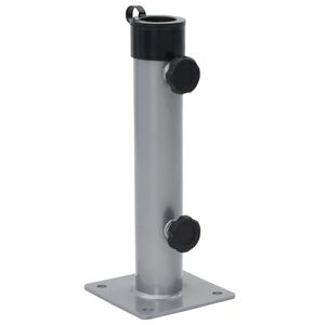 vidaXL Base de parasol pour m&acirc;t &Oslash;38/48 mm argent&eacute; acier