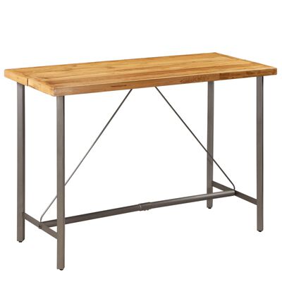 vidaXL Table de bar Teck recyclé massif 150x70x106 cm