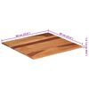 vidaXL Dessus de table bois massif d'acacia 15-16 mm 60x60 cm