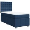 vidaXL Sommier à lattes de lit avec matelas Bleu 80x200 cm Tissu