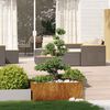 vidaXL Jardinière rouillé 100x100x40 cm acier inoxydable