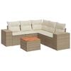 vidaXL Patio Sofa Set 6 place Beige