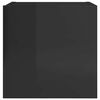 vidaXL Meuble TV mural Noir brillant 30,5x30x30 cm