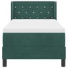 vidaXL Lit &agrave; ressorts avec matelas Vert fonc&eacute; 200 x 80 cm Polyester