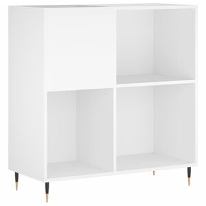 vidaXL Armoire &agrave; disques blanc 84,5x38x89 cm bois d'ing&eacute;nierie