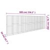 vidaXL Mur en gabion avec couvercle Acier galvanis&eacute; 600 x 50 x 200 cm