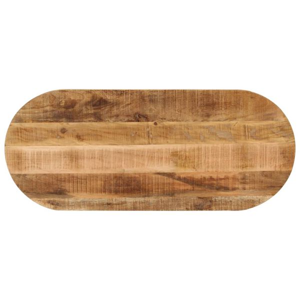 vidaXL Dessus de table 140x60x3,8cm ovale bois massif de manguier brut