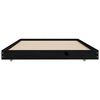vidaXL Cadre de lit sans matelas noir 90x190 cm bois de pin massif