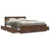 vidaXL Cadre de lit et t&ecirc;te de lit sans matelas ch&ecirc;ne marron 120x190cm