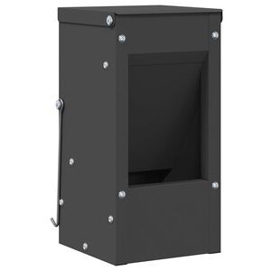 vidaXL Distributeur pour lapins Noir 12,5 x 12,5 x 25 cm 1,5 kg