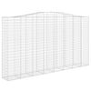 vidaXL Paniers &agrave; gabions arqu&eacute;s 4 pcs 400x50x220/240 cm Fer galvanis&eacute;