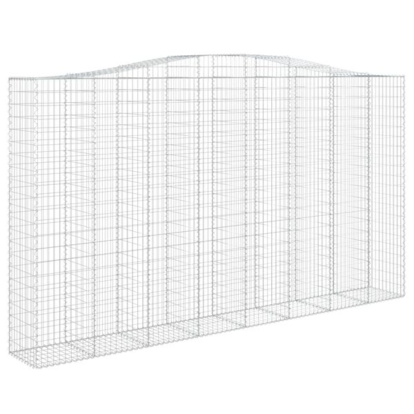 vidaXL Paniers &agrave; gabions arqu&eacute;s 4 pcs 400x50x220/240 cm Fer galvanis&eacute;