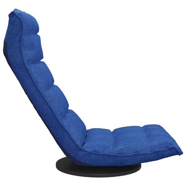 vidaXL Chaise de sol pivotante Bleu Tissu