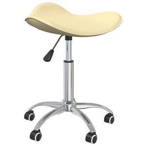 vidaXL Chaise de bureau Cr&egrave;me Similicuir