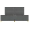 vidaXL Cadre de lit avec t&ecirc;te de lit Gris fonc&eacute; 200 x 200 cm tissu