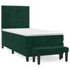 vidaXL Sommier &agrave; lattes de lit avec matelas Vert fonc&eacute; 100x200 cm