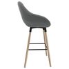 vidaXL Tabouret de bar Gris clair Tissu