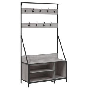 vidaXL Porte-v&ecirc;tements et rangement des chaussures sonoma gris