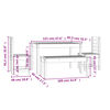 vidaXL Ensemble &agrave; manger de jardin 4 pcs bois massif Douglas