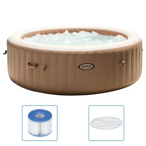 Intex Baignoire de massage &agrave; bulles ronde PureSpa 216x71cm 6 personnes