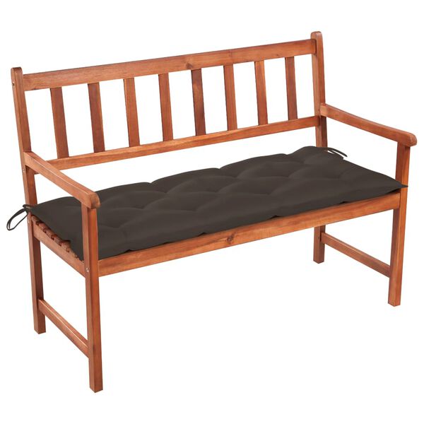 vidaXL Banc de jardin avec coussin 120 cm Bois d'acacia massif