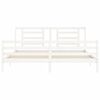 vidaXL Cadre de lit sans matelas blanc 200x200 cm bois massif
