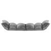vidaXL Chaise pliable de sol Gris clair Tissu