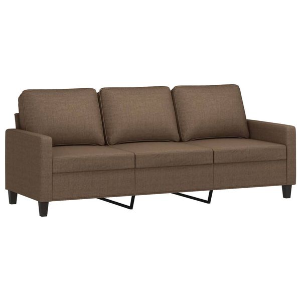 vidaXL Canap&eacute; &agrave; 3 places Marron 180 cm Tissu
