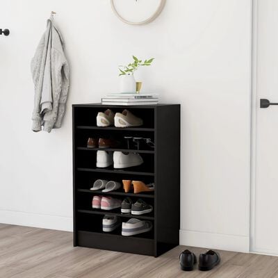 vidaXL Armoire à chaussures Noir 60x35x92 cm Bois d’ingénierie