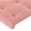 vidaXL Sommier &agrave; lattes de lit matelas et LED Rose 90x190 cm Velours