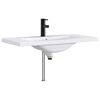 vidaXL Lavabo de salle de bains Noir Mat 81 x 40 x 17,5 cm m&eacute;tal