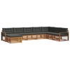 vidaXL Ensemble de canap&eacute;s d'ext&eacute;rieur 8 pc Naturel et Anthracite