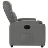 vidaXL Fauteuil inclinable en tissu gris fonc&eacute;