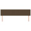 vidaXL T&ecirc;tes de lit 2 pcs Marron Fonc&eacute; 100x5x78/88 cm Tissu