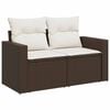 vidaXL Salon de jardin avec coussins 9 pcs marron r&eacute;sine tress&eacute;e