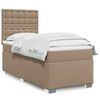 vidaXL Sommier &agrave; lattes de lit avec matelas Cappuccino 90x200 cm