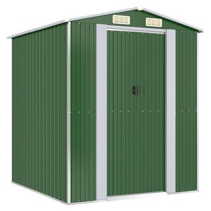 vidaXL Abri de jardin Vert 192x191x223 cm Acier galvanis&eacute;