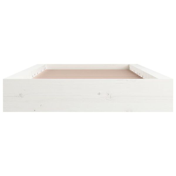 vidaXL Cadre de lit sans matelas blanc 90x200 cm bois massif