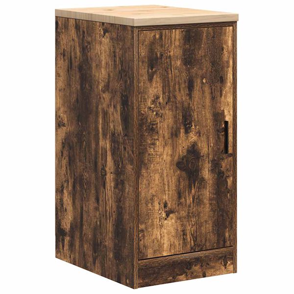 vidaXL Armoire de rangement de garage ch&ecirc;ne fum&eacute; 40x51x85 cm bois pin