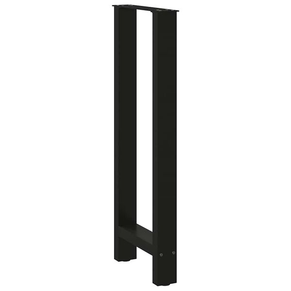 vidaXL Pieds de table de bar Noir 2 pi&egrave;ces 40 x (100-101) cm Acier