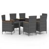 vidaXL Ensemble &agrave; manger d'ext&eacute;rieur 7 pcs et coussins R&eacute;sine tress&eacute;e